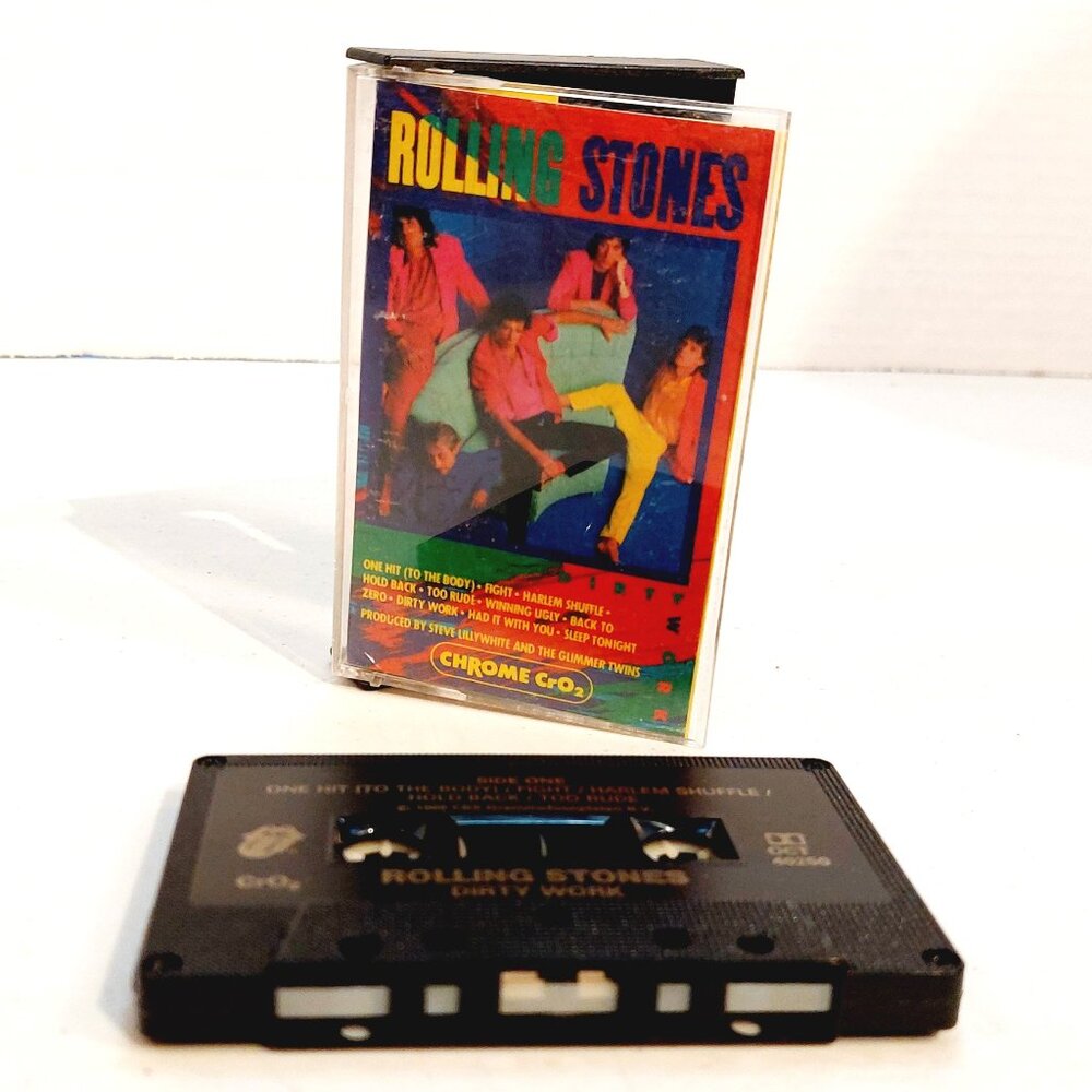 The Rolling Stones ~ Dirty Work (cassette, 1986) tested and works